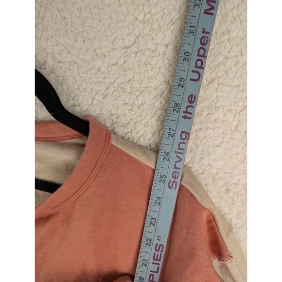 BiBi Oversized Color Block Exposed Seam Sweatshirt Multi Sz Large - Picture 5 of 8